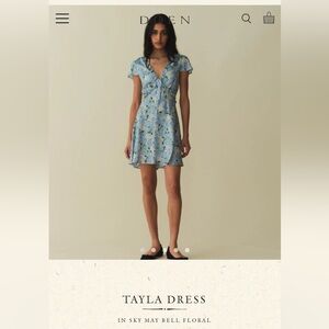 NWT - Dôen Tayla Dress in sky may bell floral xs